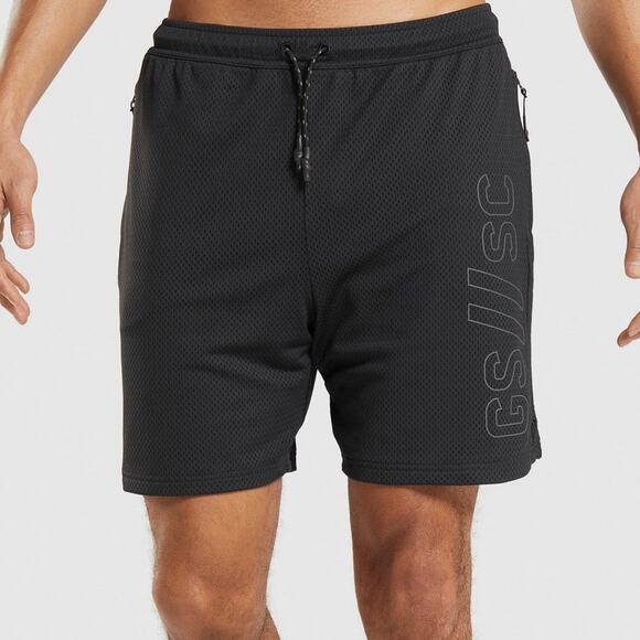 Gymshark x steve cook mens mesh workout shorts size small black drawstring - Picture 1 of 7